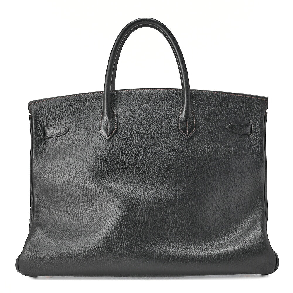 HERMES Birkin 40 Handbag Ardennes Black Gold-Tone Hardware, Pre-Owned