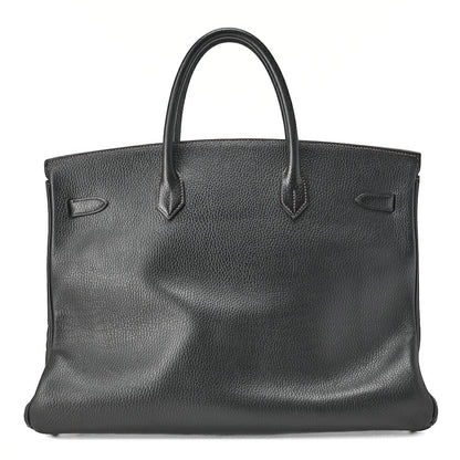 HERMES Birkin 40 Handbag Ardennes Black Gold-Tone Hardware, Pre-Owned