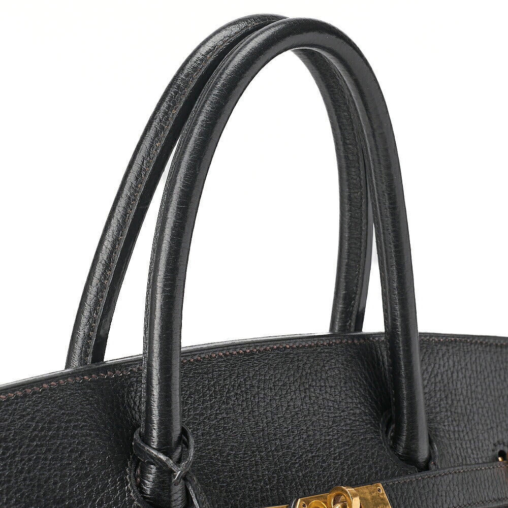 HERMES Birkin 40 Handbag Ardennes Black Gold-Tone Hardware, Pre-Owned