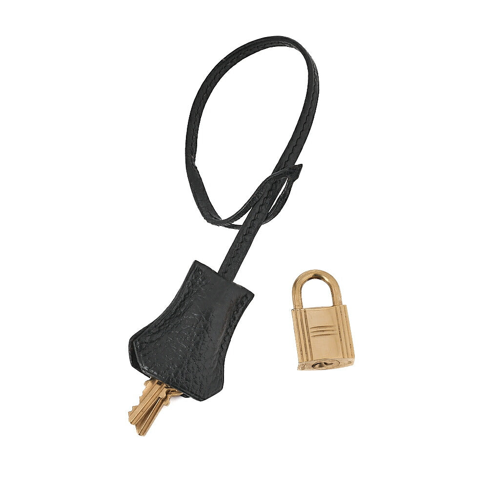 HERMES Birkin 40 Handbag Ardennes Black Gold-Tone Hardware, Pre-Owned