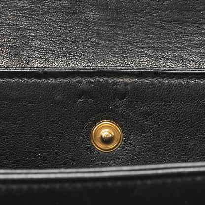 HERMES ヴァスコ オーストリッチ ハンドバッグ ブラック ゴールド金具 中古