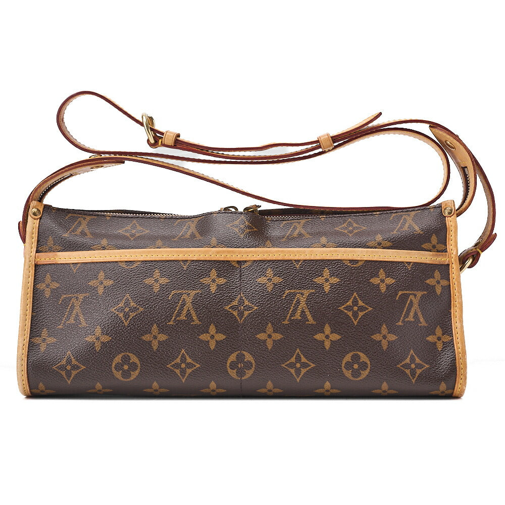 LOUIS VUITTON ショルダーバッグ モノグラム ポパンクール・ロン M40008 ブラウン ゴールド金具 中古品