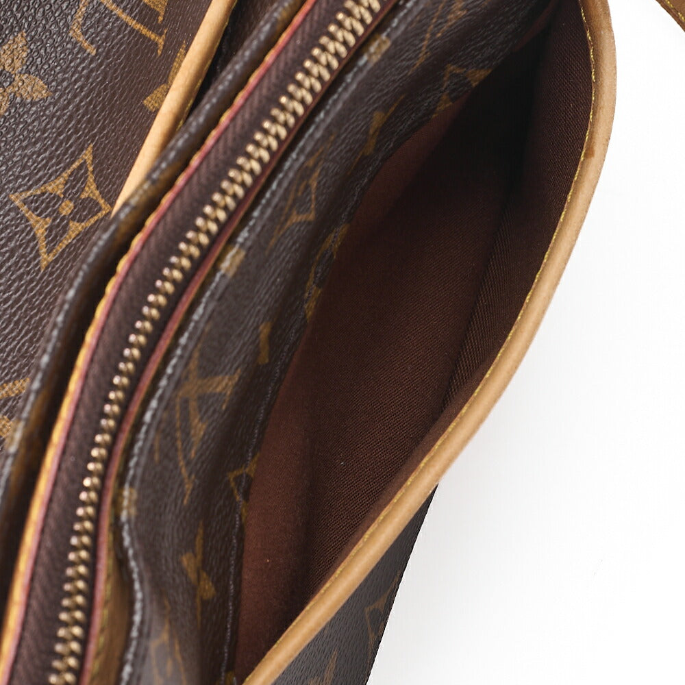LOUIS VUITTON ショルダーバッグ モノグラム ポパンクール・ロン M40008 ブラウン ゴールド金具 中古品