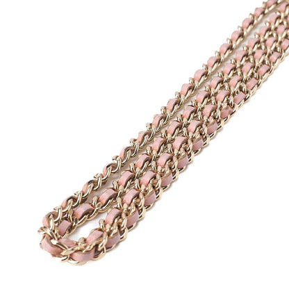 CHANEL Lambskin Matelasse Trendy CC Chain Wallet Pink Gold-Tone Hardware, Pre-Owned
