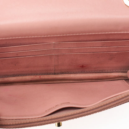 CHANEL Lambskin Matelasse Trendy CC Chain Wallet Pink Gold-Tone Hardware, Pre-Owned