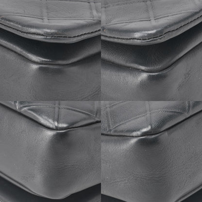 CHANEL Calfskin Matelasse Bicolore Full Flap Chain Shoulder Black Silver-Tone Hardware, Pre-Owned