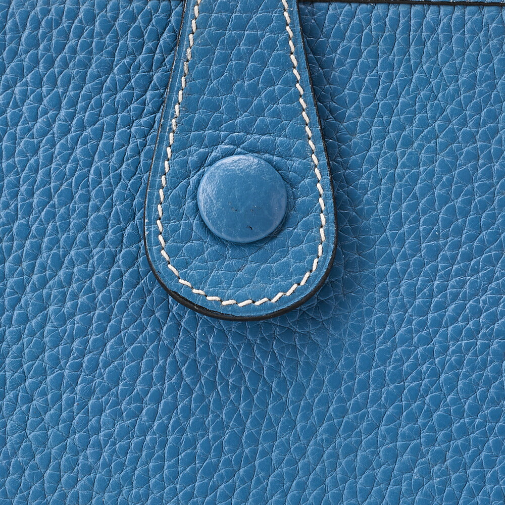 HERMES エヴリンPM 1 アン・トリオン クレマンス ショルダーバッグ ブルージーン シルバー金具 中古