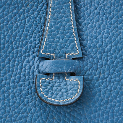 HERMES エヴリンPM 1 アン・トリオン クレマンス ショルダーバッグ ブルージーン シルバー金具 中古