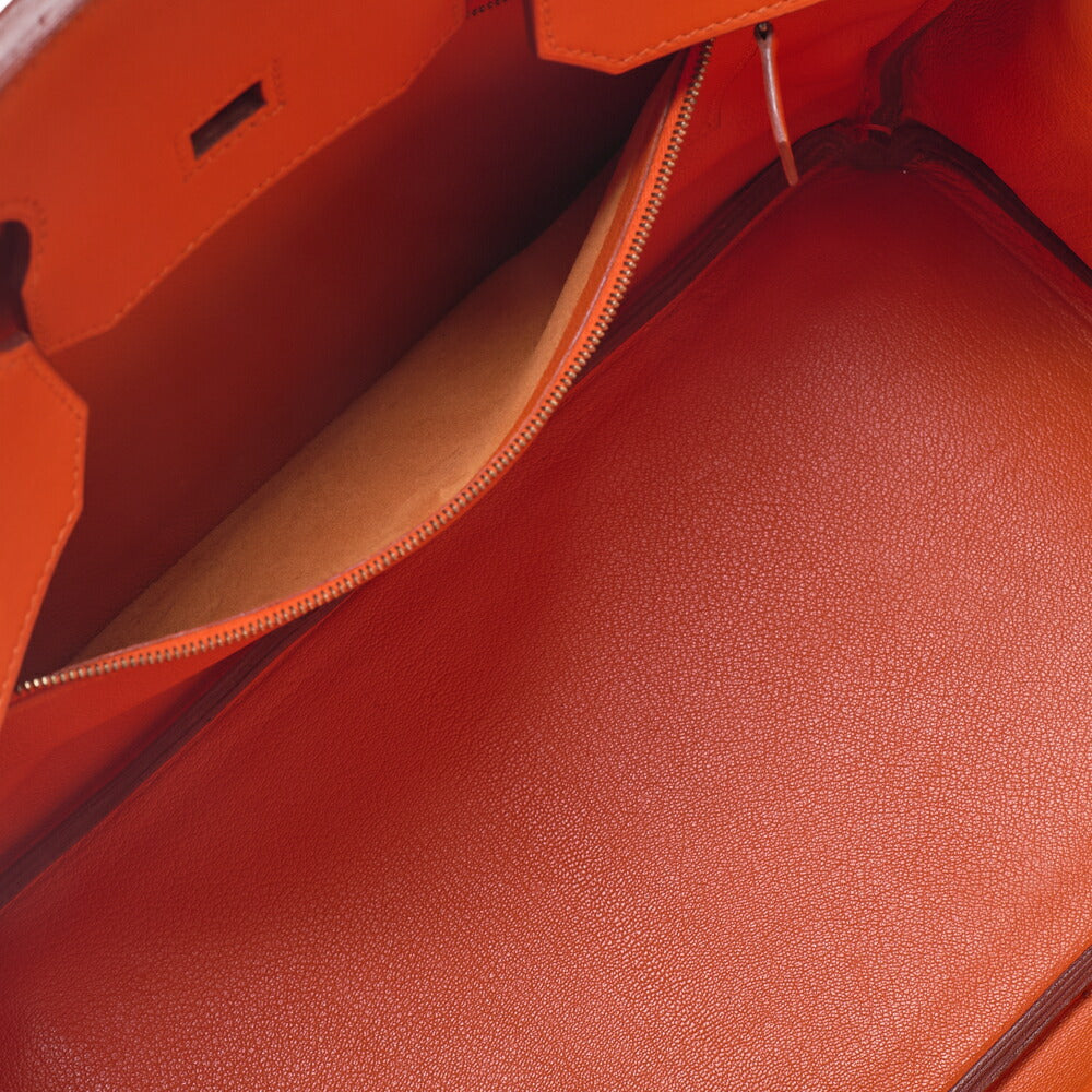 HERMES Birkin 35 Handbag Gulliver Orange Gold-Tone Hardware, Pre-Owned