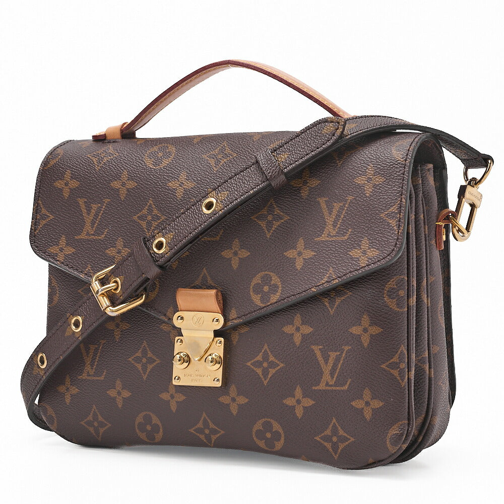 LOUIS VUITTON ルイヴィトン ハンドバッグ モノグラム ポシェットメティスMM 2WAY ショルダーバッグ M44875 ブラウン ゴールド金具 中古