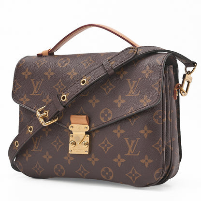LOUIS VUITTON ルイヴィトン ハンドバッグ モノグラム ポシェットメティスMM 2WAY ショルダーバッグ M44875 ブラウン ゴールド金具 中古