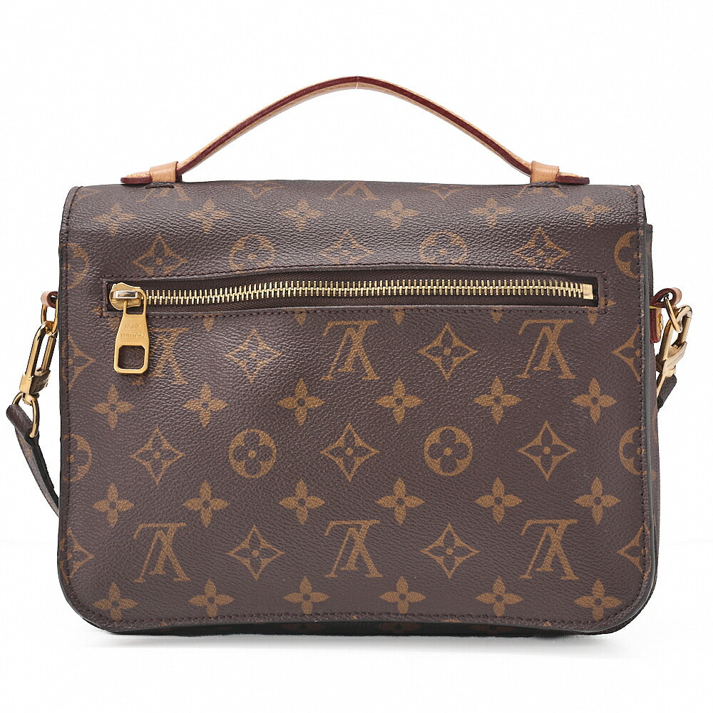LOUIS VUITTON ルイヴィトン ハンドバッグ モノグラム ポシェットメティスMM 2WAY ショルダーバッグ M44875 ブラウン ゴールド金具 中古