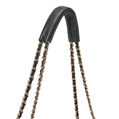 CHANEL Mademoiselle Coco Mark Turnlock Chain Shoulder Lambskin Black Gold-Tone Hardware, Pre-Owned
