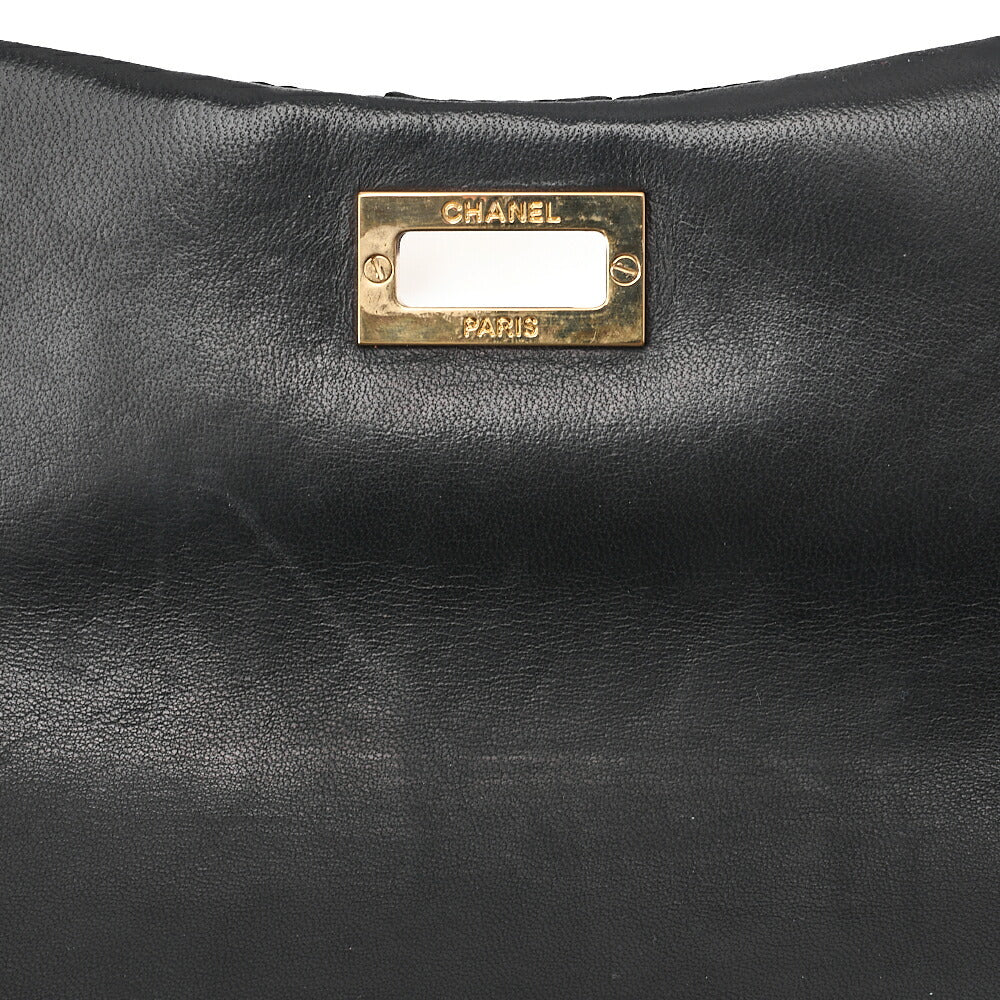 CHANEL Mademoiselle Coco Mark Turnlock Chain Shoulder Lambskin Black Gold-Tone Hardware, Pre-Owned