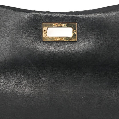 CHANEL Mademoiselle Coco Mark Turnlock Chain Shoulder Lambskin Black Gold-Tone Hardware, Pre-Owned