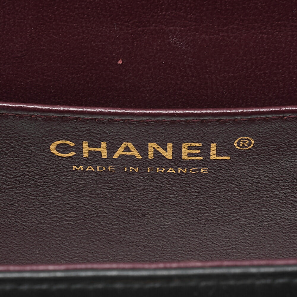 CHANEL Mademoiselle Coco Mark Turnlock Chain Shoulder Lambskin Black Gold-Tone Hardware, Pre-Owned