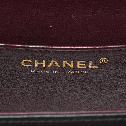 CHANEL Mademoiselle Coco Mark Turnlock Chain Shoulder Lambskin Black Gold-Tone Hardware, Pre-Owned
