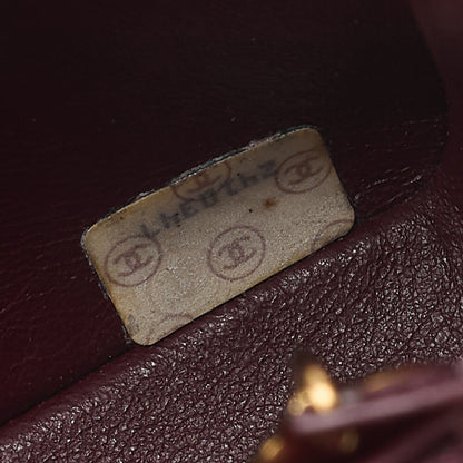 CHANEL マドモアゼル ラウンド フラップ ターンロック ショルダーバッグ ラムスキン ブラック ゴールド金具、中古品