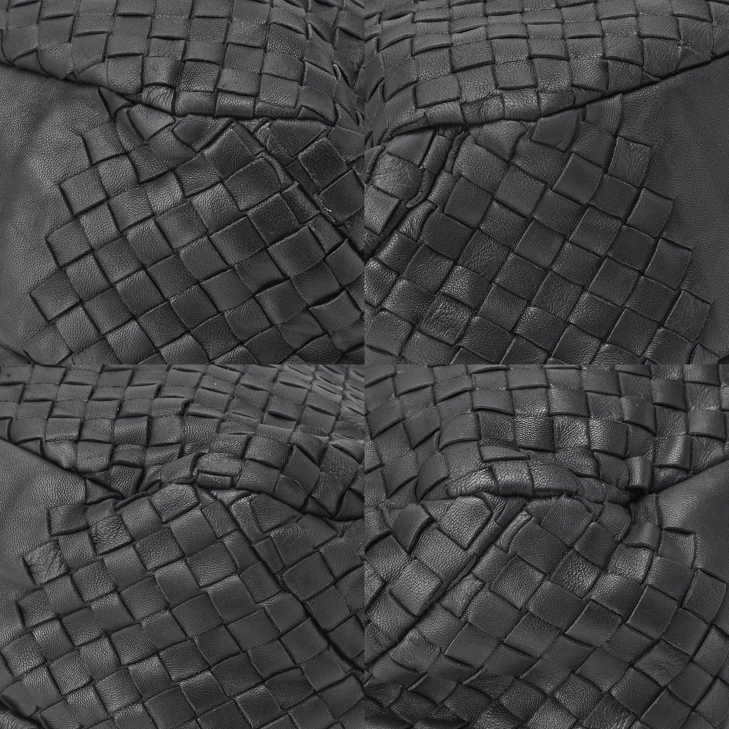 BOTTEGA VENETA Bottega Veneta Shoulder Bag Intrecciato Campana Lambskin Black Black-Tone Hardware, Pre-Owned