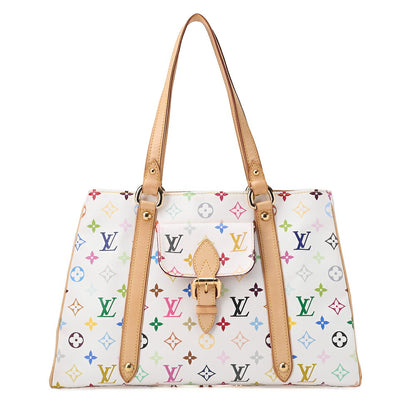 LOUIS VUITTON Louis Vuitton Bronze Monogram Monogram Aurelia MM Tote Bag Multicolor White Gold-Tone Hardware, Pre-Owned