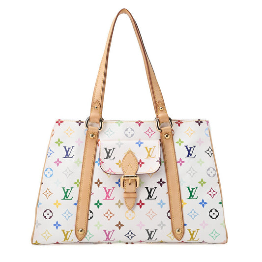 LOUIS VUITTON Louis Vuitton Bronze Monogram Monogram Aurelia MM Tote Bag Multicolor White Gold-Tone Hardware, Pre-Owned
