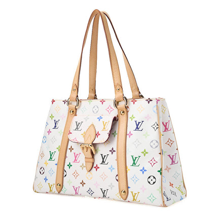 LOUIS VUITTON Louis Vuitton Bronze Monogram Monogram Aurelia MM Tote Bag Multicolor White Gold-Tone Hardware, Pre-Owned