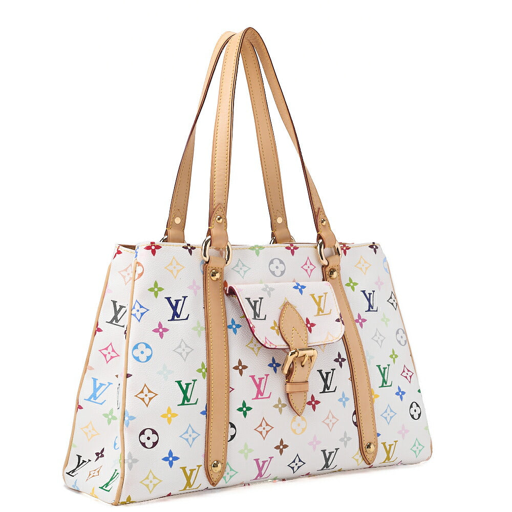 LOUIS VUITTON Louis Vuitton Bronze Monogram Monogram Aurelia MM Tote Bag Multicolor White Gold-Tone Hardware, Pre-Owned