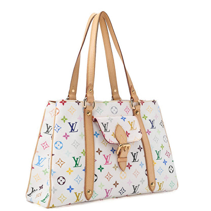 LOUIS VUITTON Louis Vuitton Bronze Monogram Monogram Aurelia MM Tote Bag Multicolor White Gold-Tone Hardware, Pre-Owned