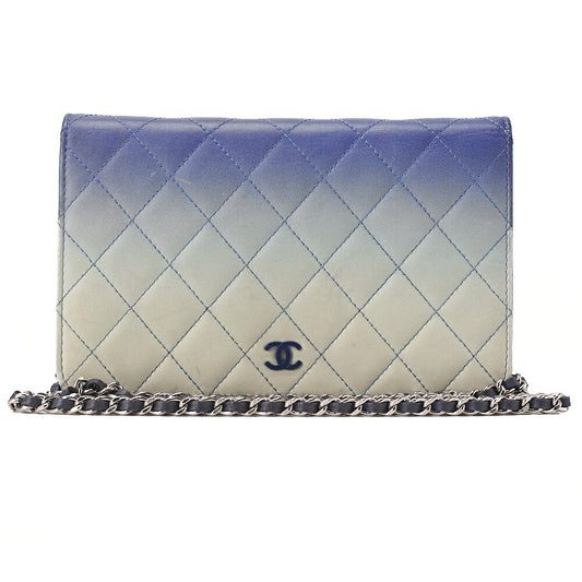CHANEL Matelasse Gradient Chain Wallet Lambskin Multicolor Silver-Tone Hardware, Pre-Owned
