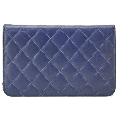 シャネル マトラッセ グラデーション チェーンウォレット ラムスキン マルチカラー シルバー金具 中古品