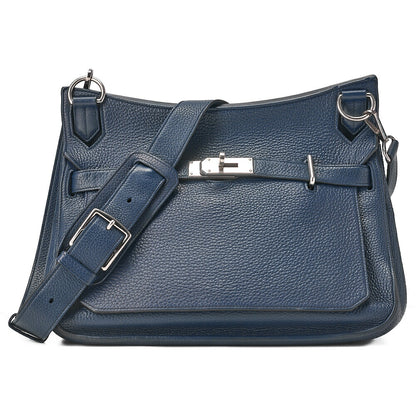 HERMES ジプシー31 トリヨンクレマンス ショルダーバッグ ブルーサフィール シルバー金具 中古品