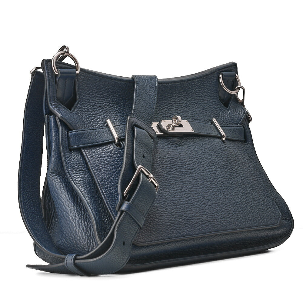 HERMES ジプシー31 トリヨンクレマンス ショルダーバッグ ブルーサフィール シルバー金具 中古品