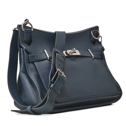 HERMES ジプシー31 トリヨンクレマンス ショルダーバッグ ブルーサフィール シルバー金具 中古品