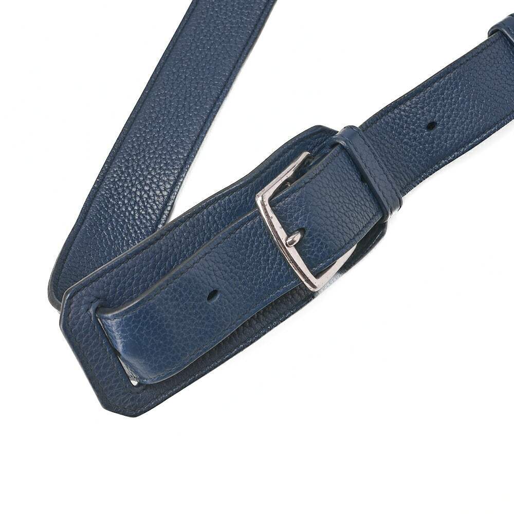 HERMES ジプシー31 トリヨンクレマンス ショルダーバッグ ブルーサフィール シルバー金具 中古品