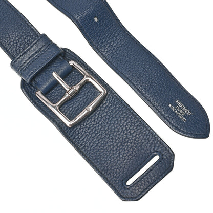HERMES ジプシー31 トリヨンクレマンス ショルダーバッグ ブルーサフィール シルバー金具 中古品