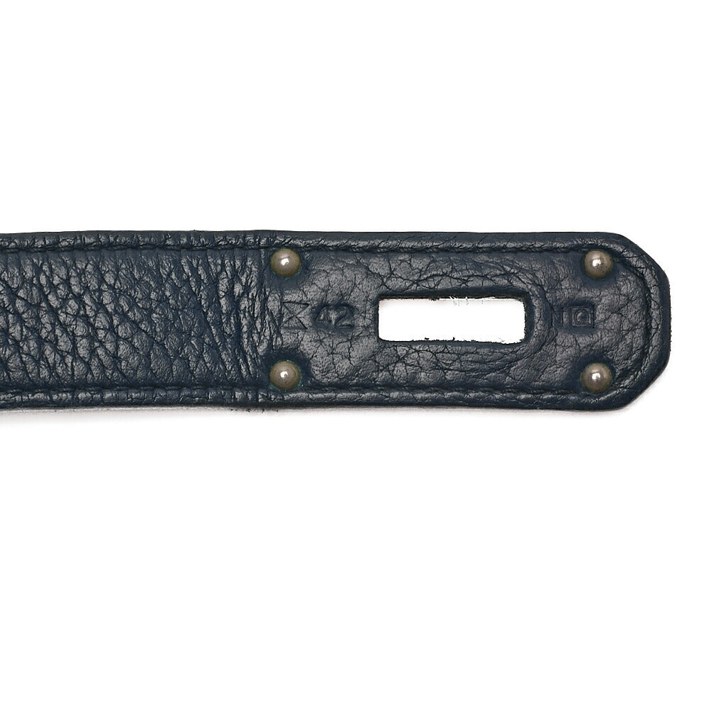 HERMES ジプシー31 トリヨンクレマンス ショルダーバッグ ブルーサフィール シルバー金具 中古品