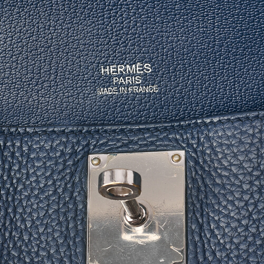 HERMES ジプシー31 トリヨンクレマンス ショルダーバッグ ブルーサフィール シルバー金具 中古品