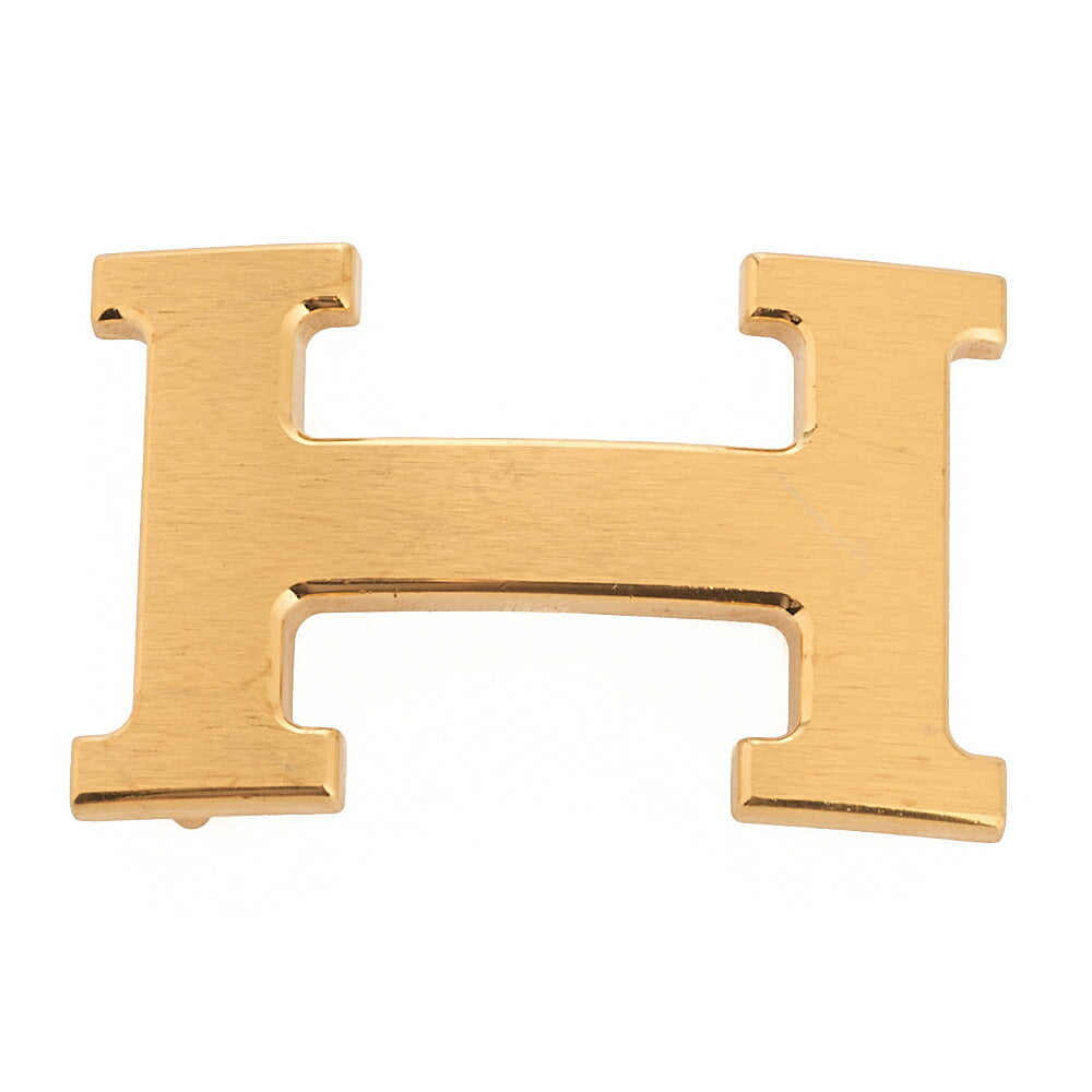 HERMES H Belt Belt 90 Box Calf x Togo Black x Gold Gold-Tone Hardware, Pre-Owned