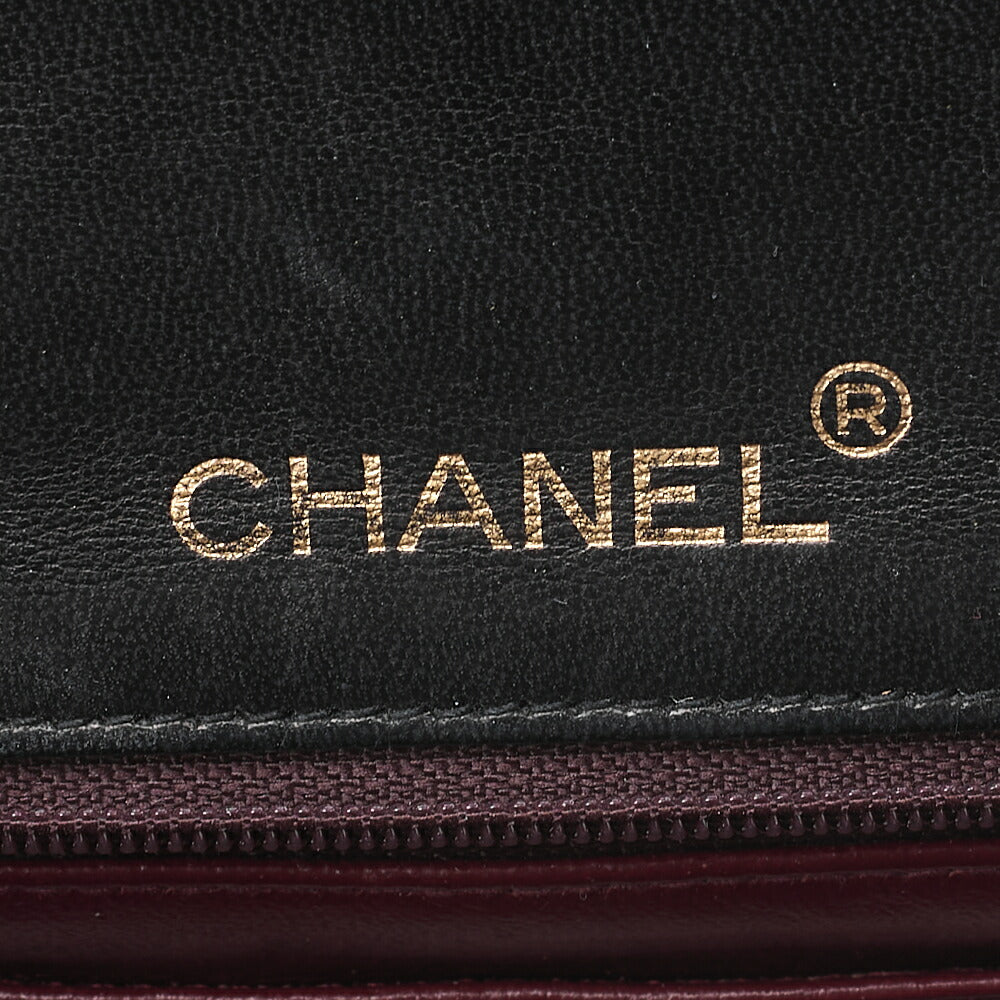 CHANEL Chain Shoulder Bag Mini Matelasse 17cm Lambskin Black Gold-Tone Hardware, Pre-Owned
