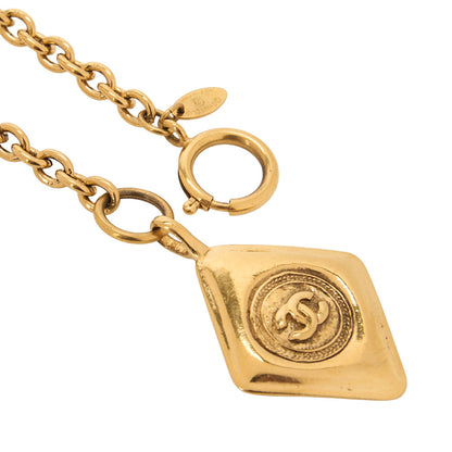 シャネル ネックレス ダイヤモンド プルエット ココマーク GP ゴールドトーン金具 中古品