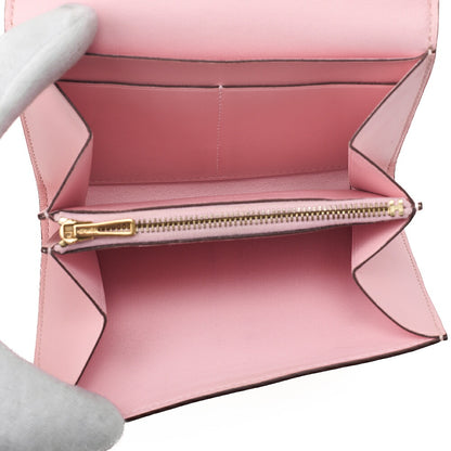 HERMES コンスタンス コンパクト ウォレット スイフト x リザード ローズサクラ ゴールド金具 中古