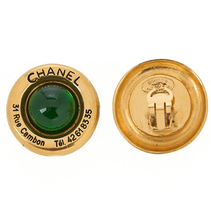 CHANEL Korogo Mark 23B 31Rue Cambon Earrings Colorstone x GP Gold-Tone Hardware, Pre-Owned