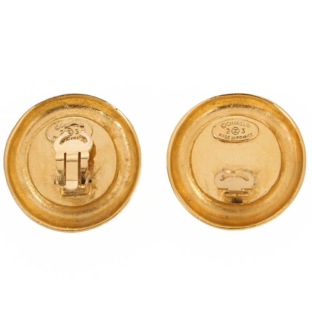 CHANEL Korogo Mark 23B 31Rue Cambon Earrings Colorstone x GP Gold-Tone Hardware, Pre-Owned