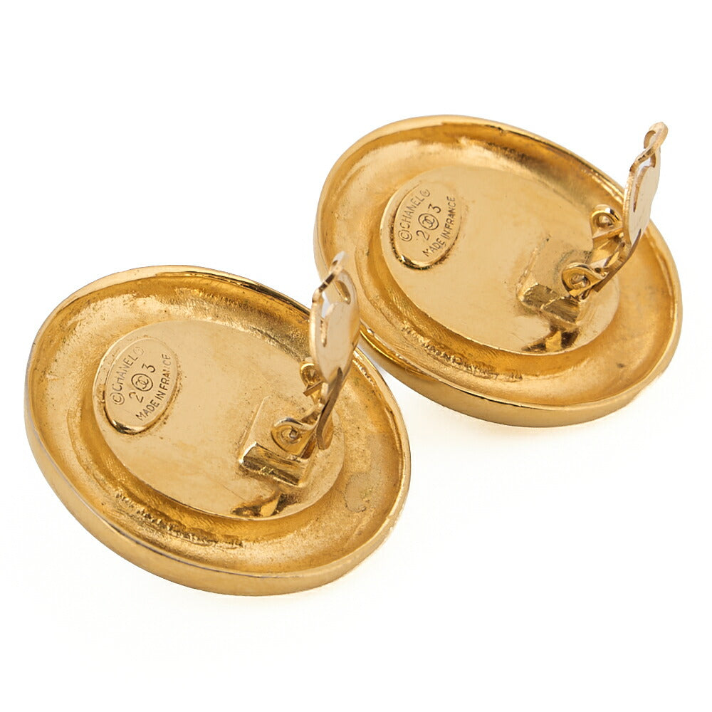 CHANEL Korogo Mark 23B 31Rue Cambon Earrings Colorstone x GP Gold-Tone Hardware, Pre-Owned