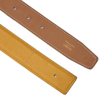 HERMES H Belt Stolier Belt 75 Epson Jaune x Swift (Gold-Tone Hardware, Pre-Owned