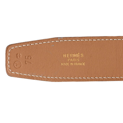 HERMES H Belt Stolier Belt 75 Epson Jaune x Swift (Gold-Tone Hardware, Pre-Owned