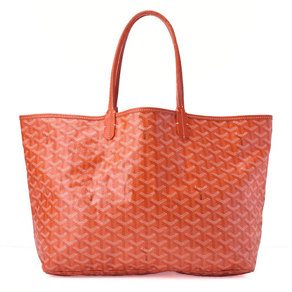 ゴヤール [GOYARD] サンルイPM トートバッグ コーティングキャンバス オレンジ シルバー金具 中古