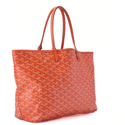 ゴヤール [GOYARD] サンルイPM トートバッグ コーティングキャンバス オレンジ シルバー金具 中古