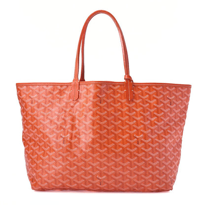 ゴヤール [GOYARD] サンルイPM トートバッグ コーティングキャンバス オレンジ シルバー金具 中古