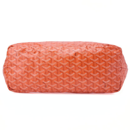 ゴヤール [GOYARD] サンルイPM トートバッグ コーティングキャンバス オレンジ シルバー金具 中古